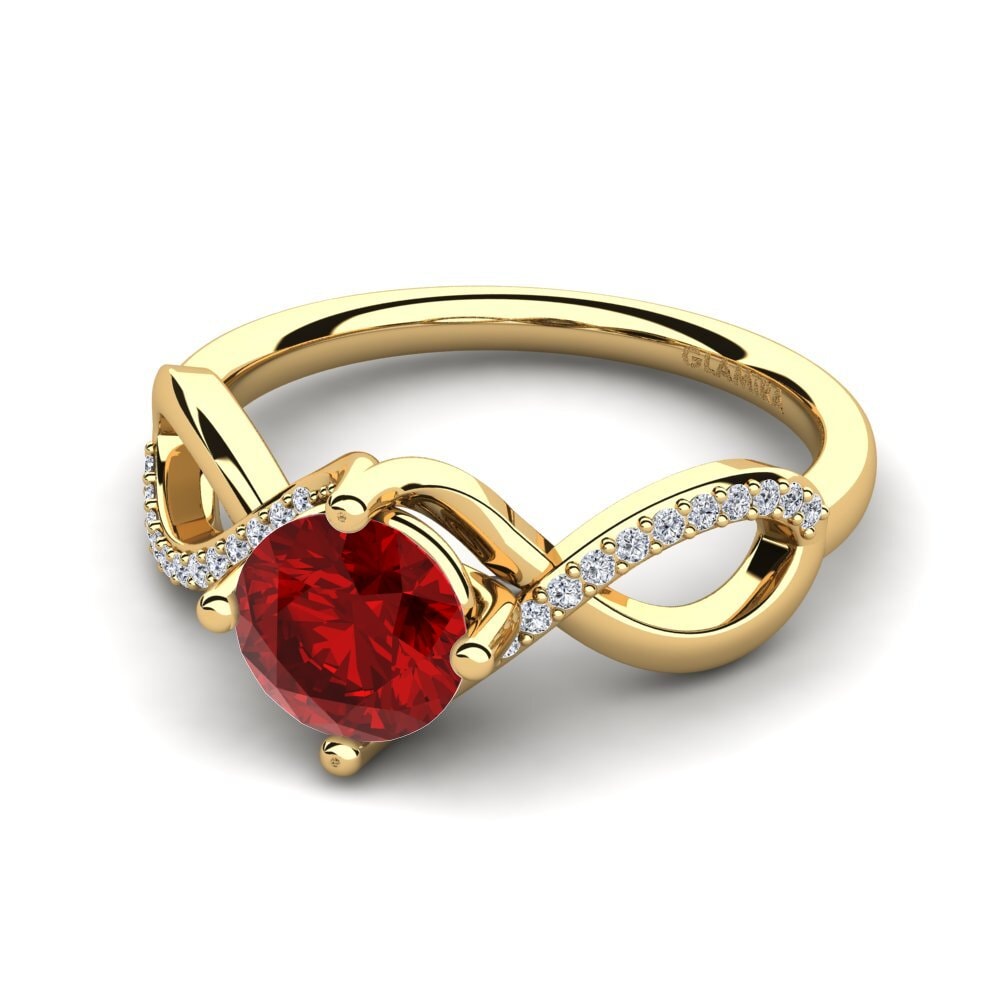 Ruby (Lab Created) Engagement Ring Shaelin