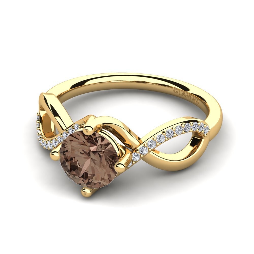 Smoky Quartz Engagement Ring Shaelin