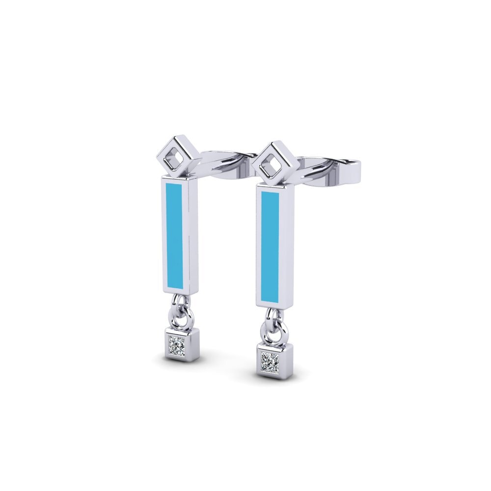 950 Platin Damen ohrring Shakague