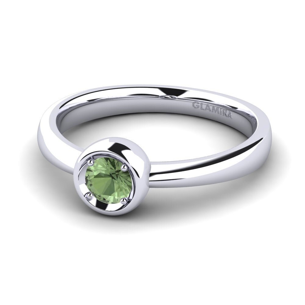 Green Sapphire Engagement Ring Shamina 0.25 crt