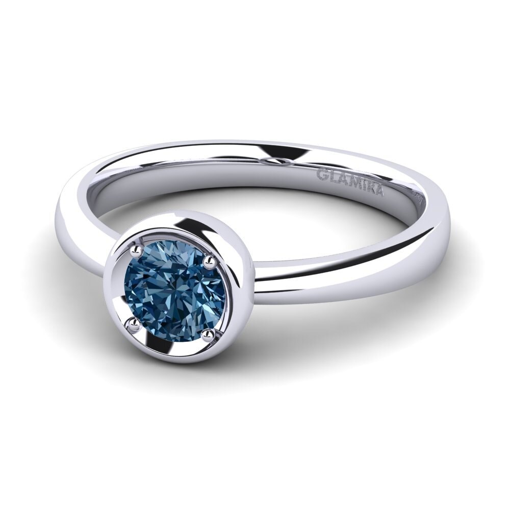 Blue Diamond Engagement Ring Shamina 0.5 crt