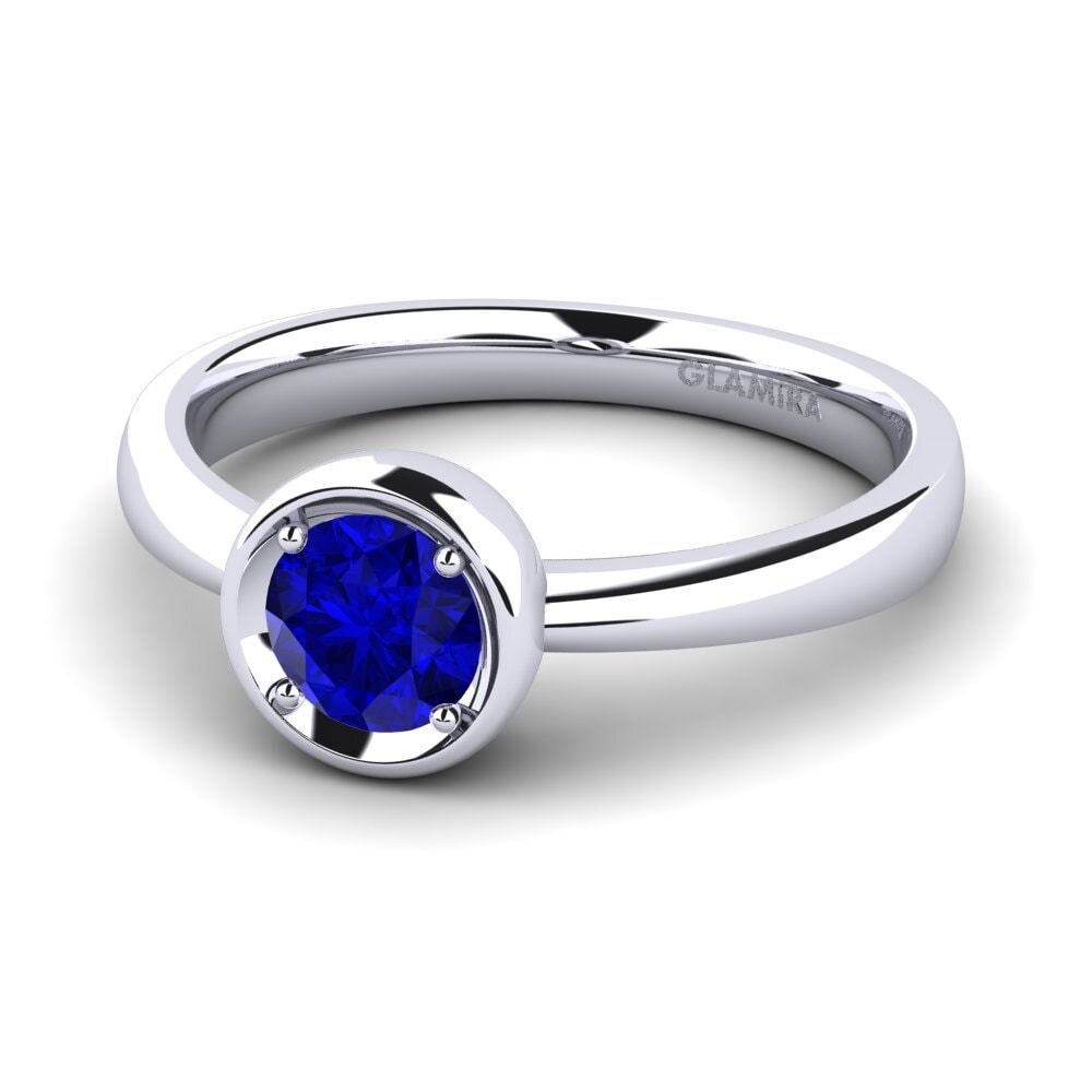 Saphir (im Labor gezüchtet) Verlobungsring Shamina 0.5 crt