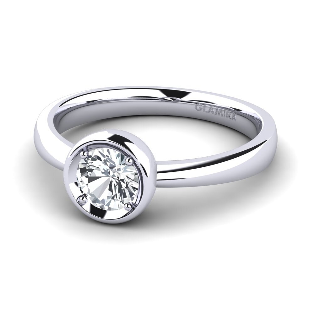 White Zircon Engagement Ring Shamina 0.5 crt
