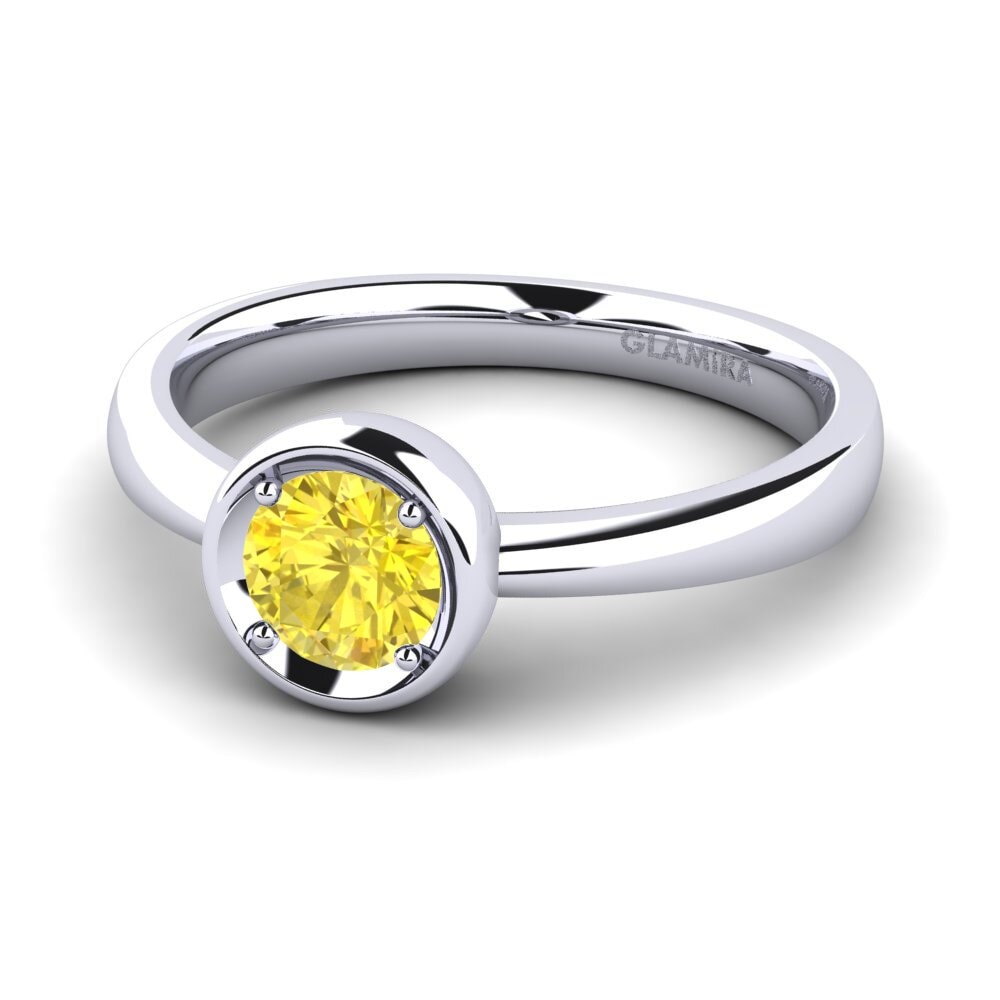 Yellow Sapphire Engagement Ring Shamina 0.5 crt