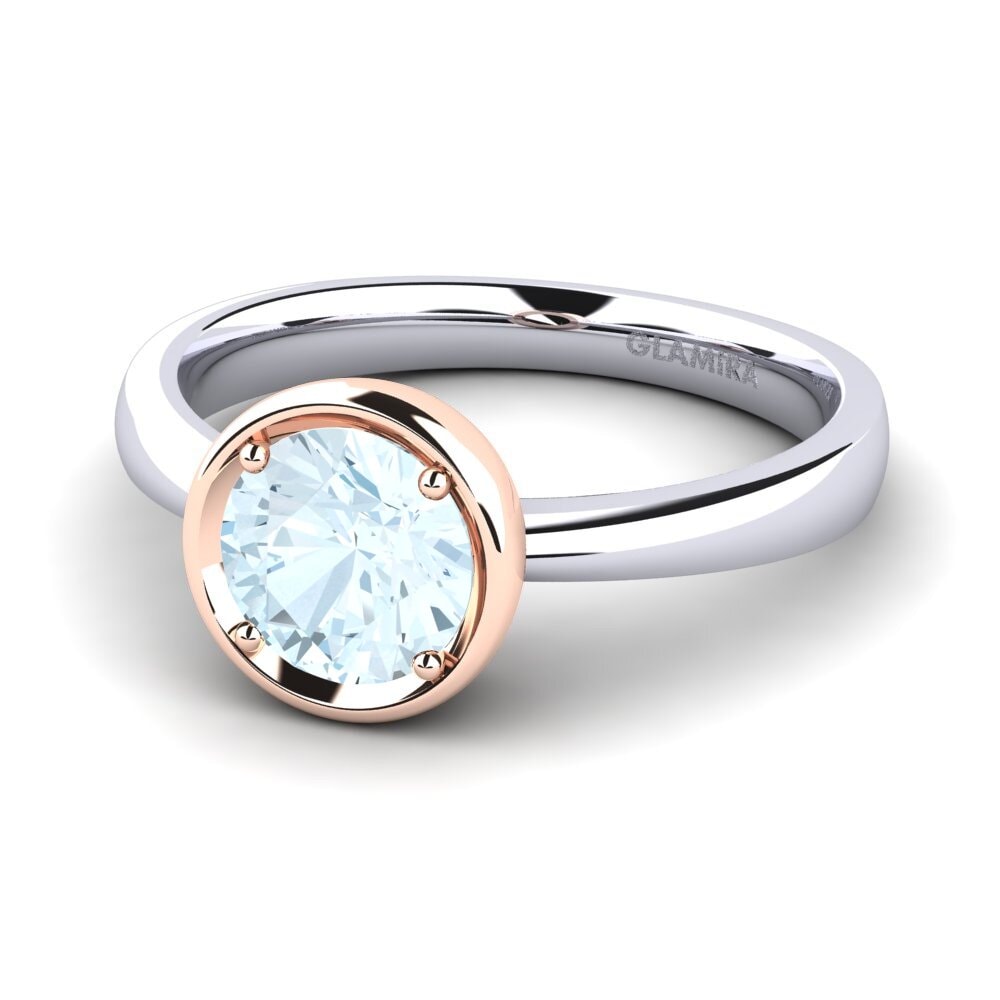 14ct White / Rose Gold Engagement Ring Shamina 1.0 crt