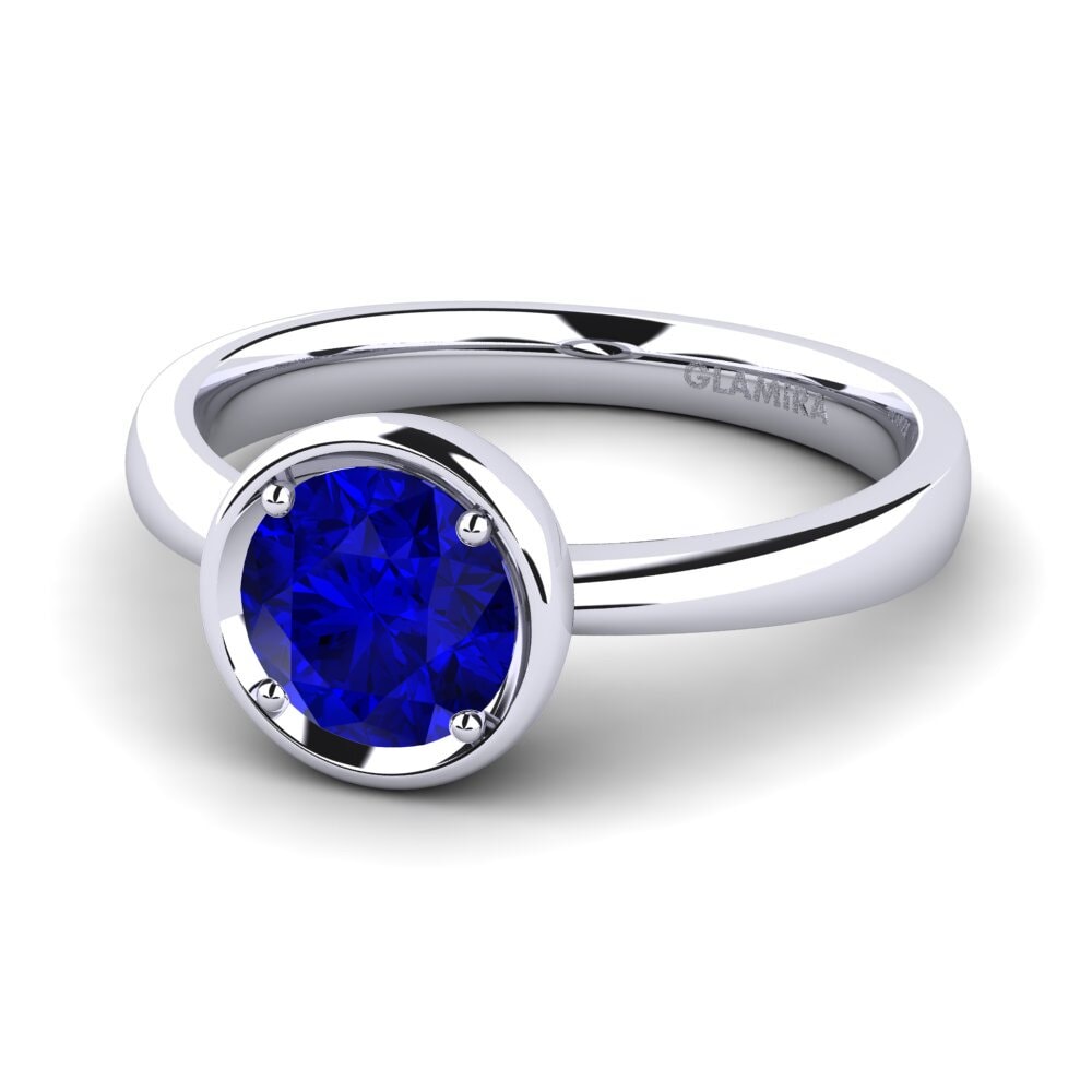 Saphir (im Labor gezüchtet) Verlobungsring Shamina 1.0 crt