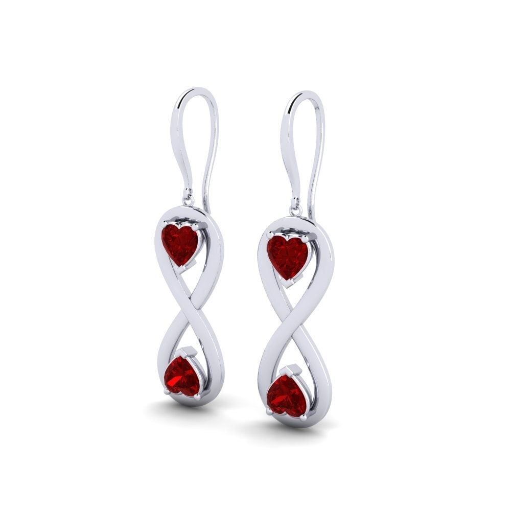 Ruby (Lab Created) Women's Earring Shammas