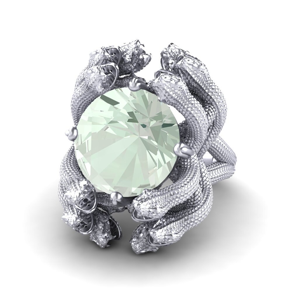 Amatista verde Anillo Shandra