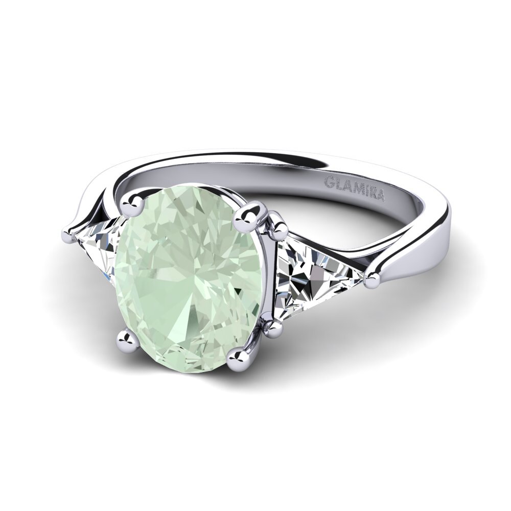 Green Amethyst Engagement Ring Shanifa