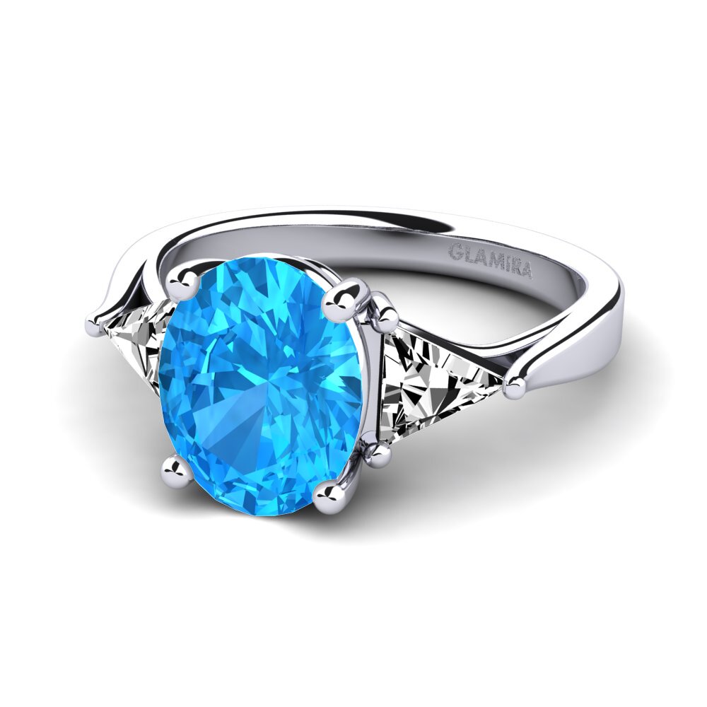 Blauer Topas Verlobungsring Shanifa