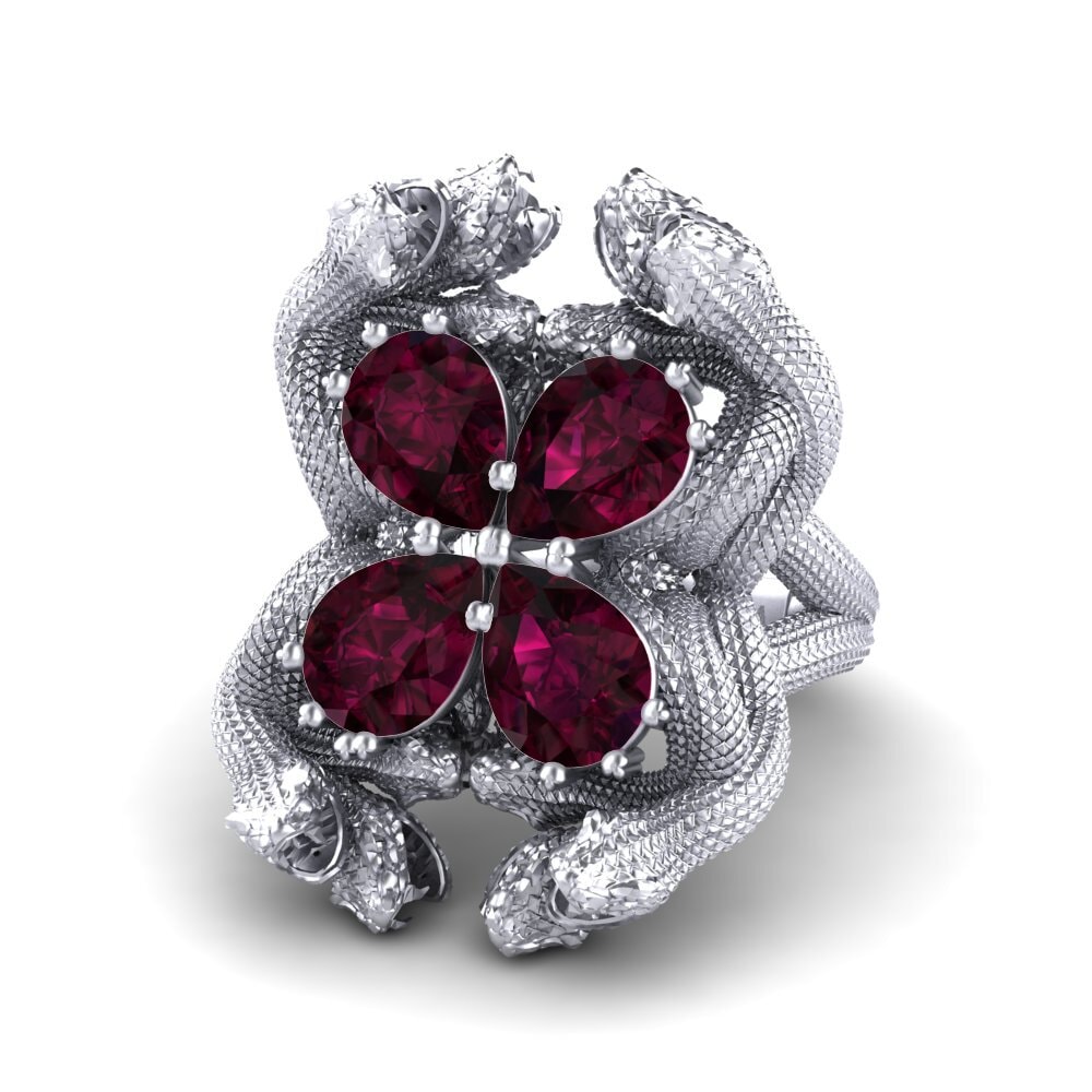 Granate Rhodolite Anillo de compromiso Shaniqua
