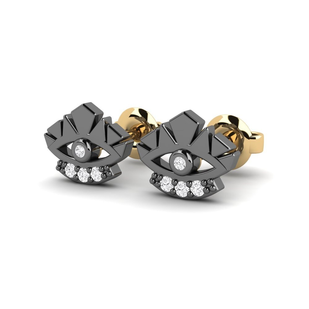 Saphir Blanc Boucle d'oreille femme Shansi - A