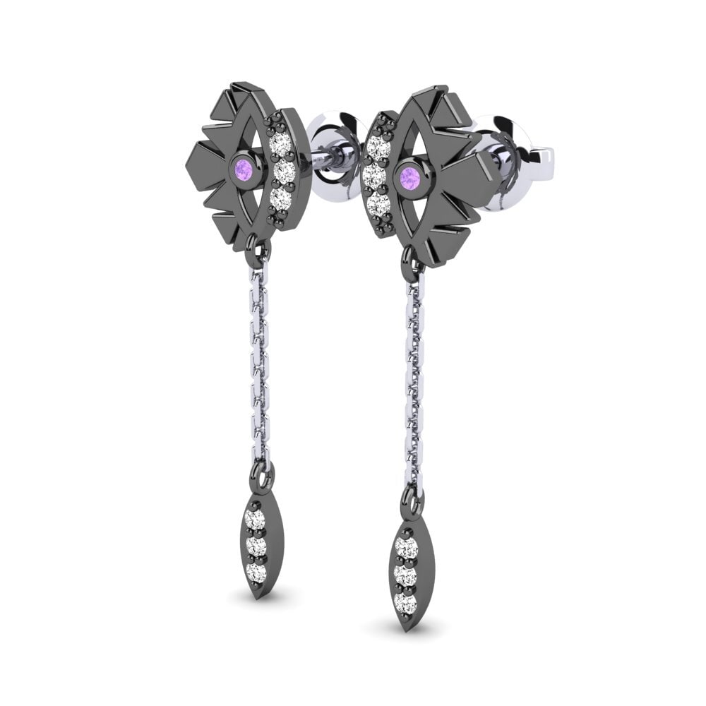 Amethyst Women's Earring Shansi - B