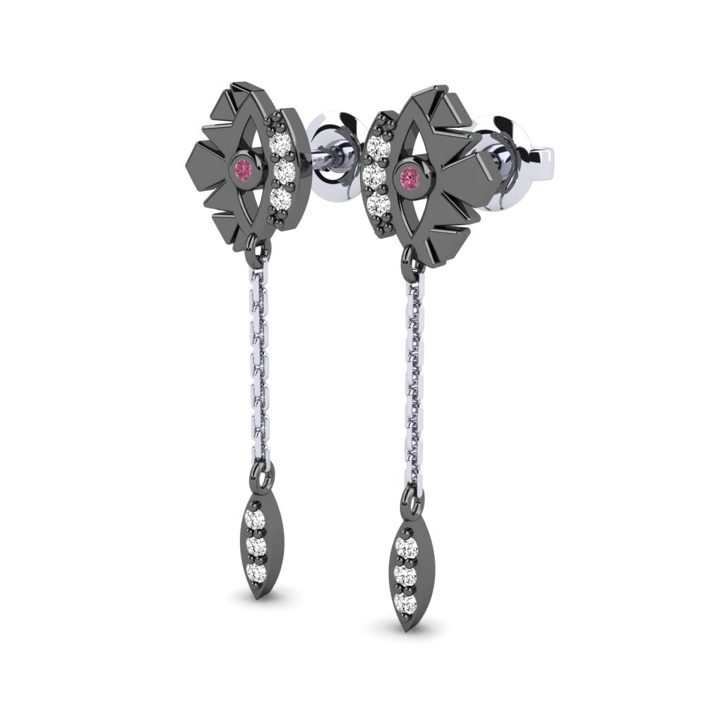 Granate Rhodolite Pendiente de mujer Shansi - B