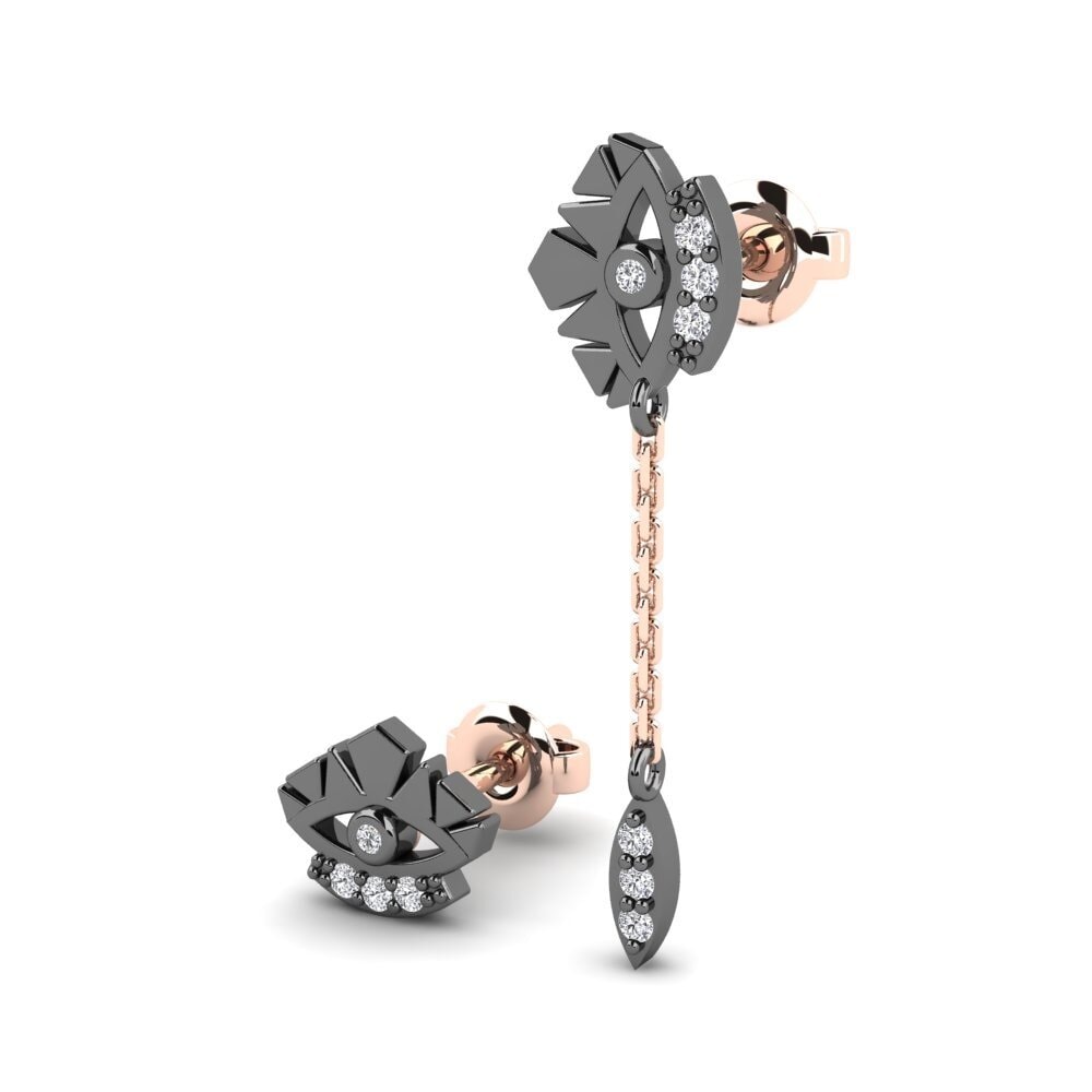 14ct Rose Gold Women's Earring Shansi Set
