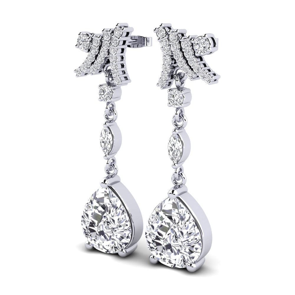 Paladio 950 Diamante Pendiente de mujer Sharita