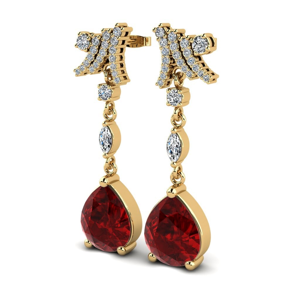 Ruby (Lab Created) Women's Earring Sharita