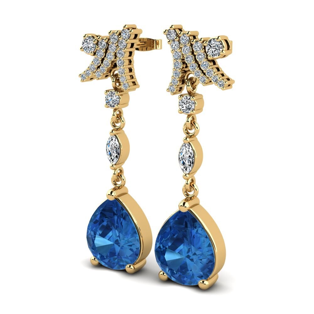 Dark Blue Zirconia Earring Sharita