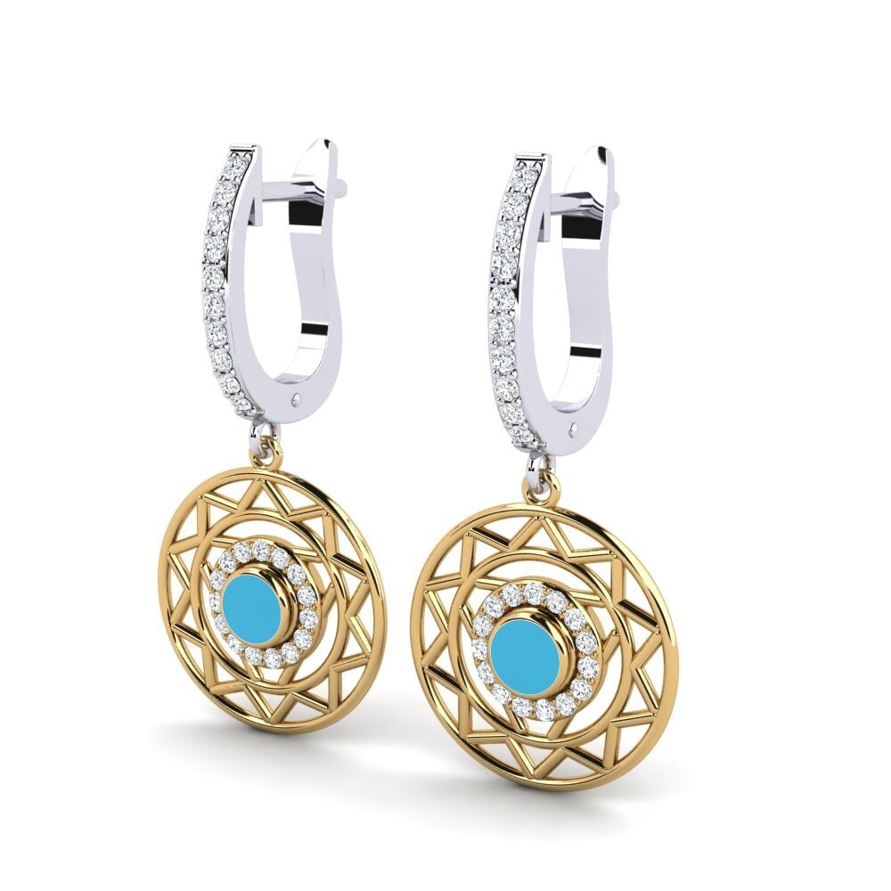 750 Weiß & Gelbgold Damen ohrring Sharleen