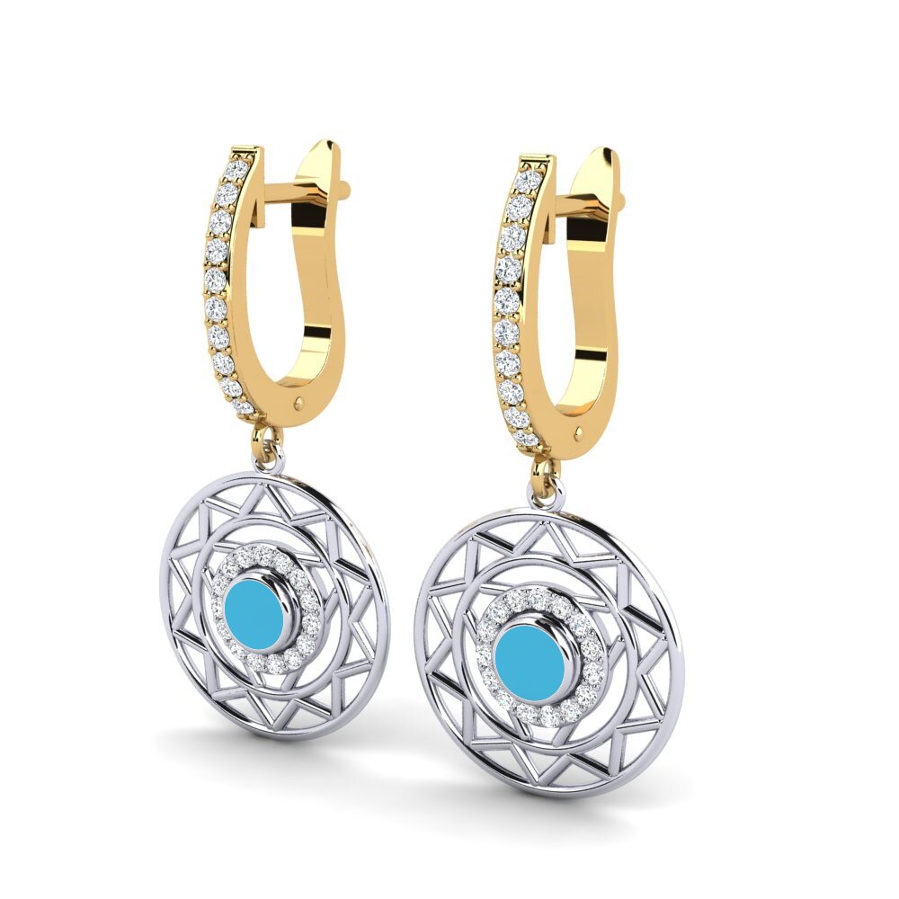 14ct Yellow & White Gold Women's Earring Sharleen