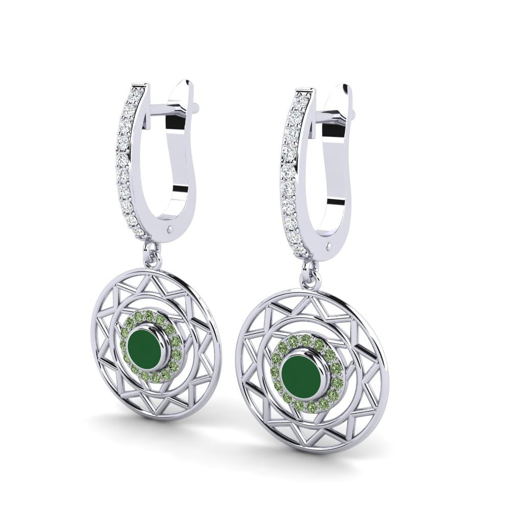 Diamante Verde Pendiente de mujer Sharleen