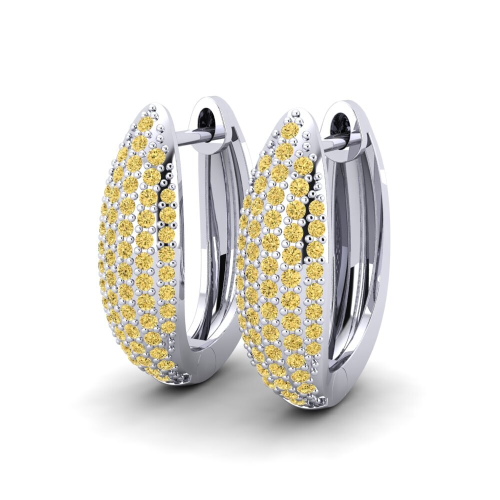 Diamante Amarillo Pendiente de mujer Sharyn