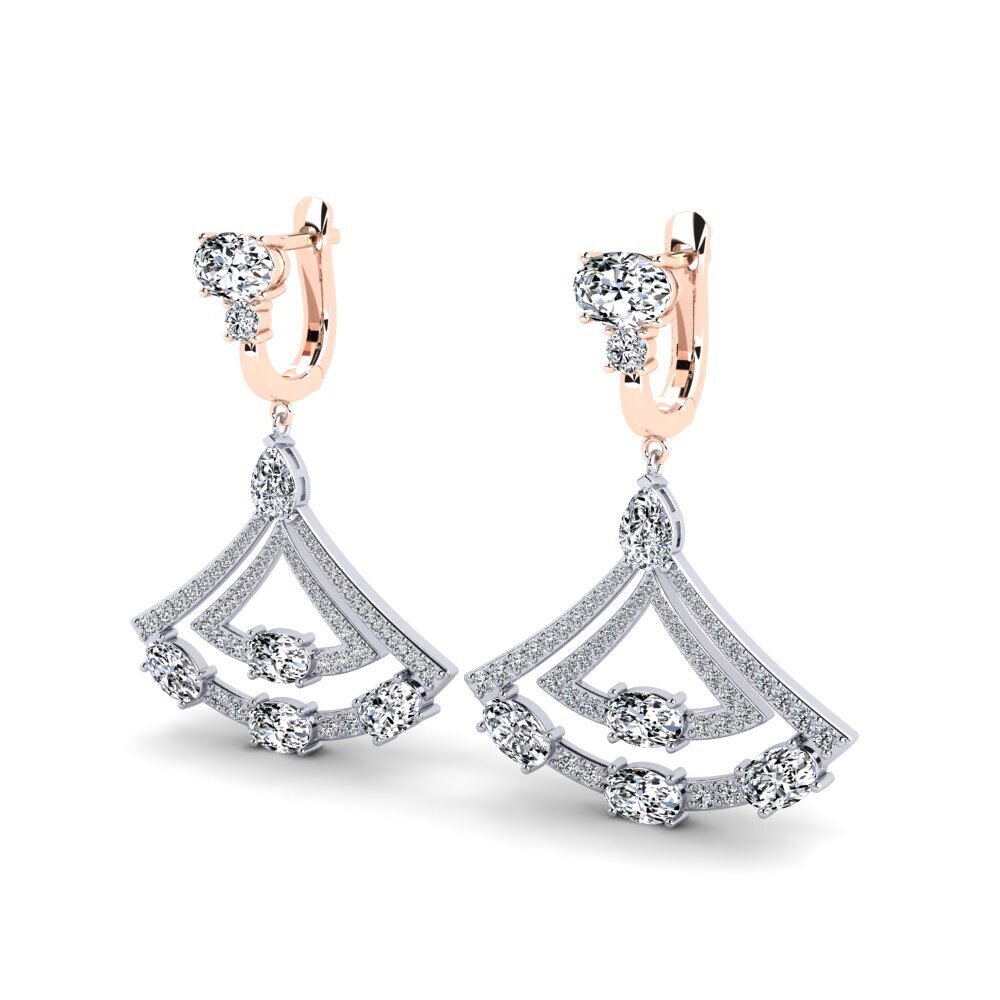 14k White & Rose Gold Women's Earring Shaun