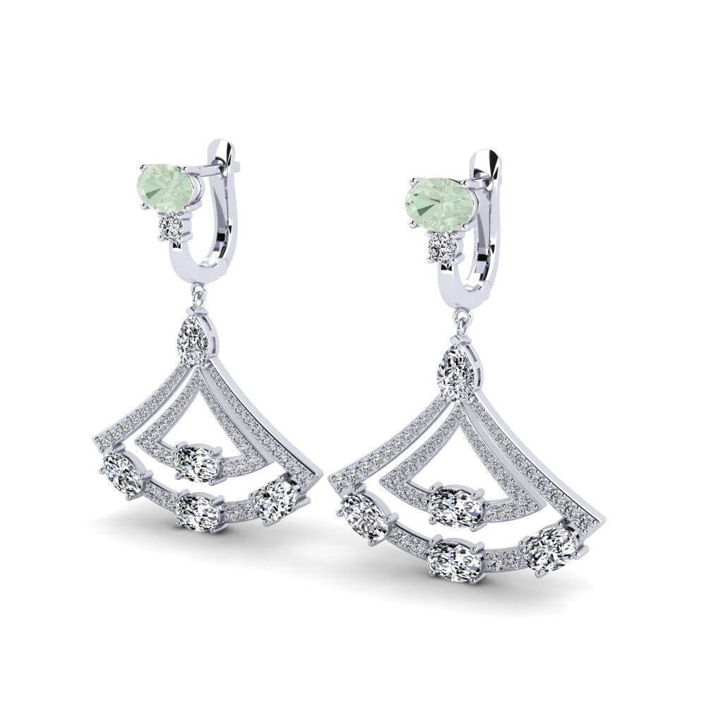 Green Amethyst Women's Earring Shaun