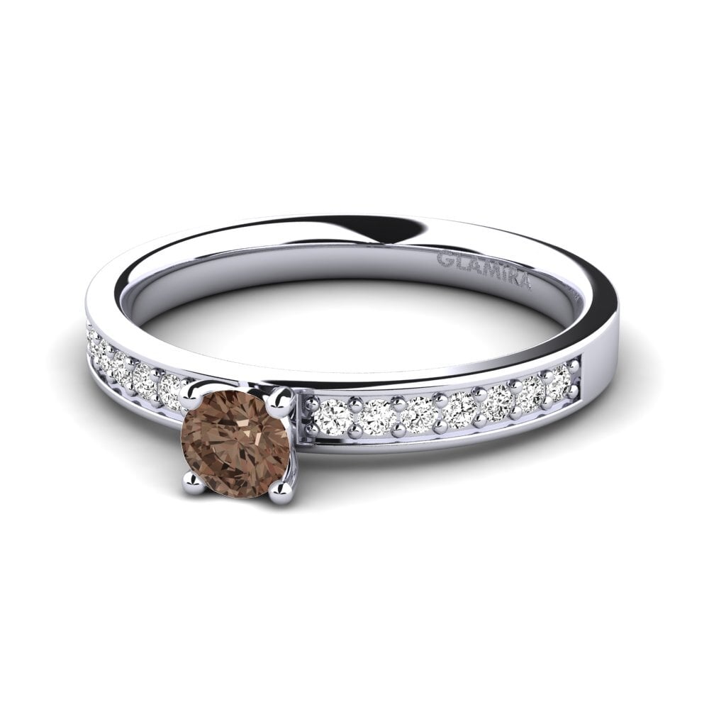 Smoky Quartz Engagement Ring Sheiletta