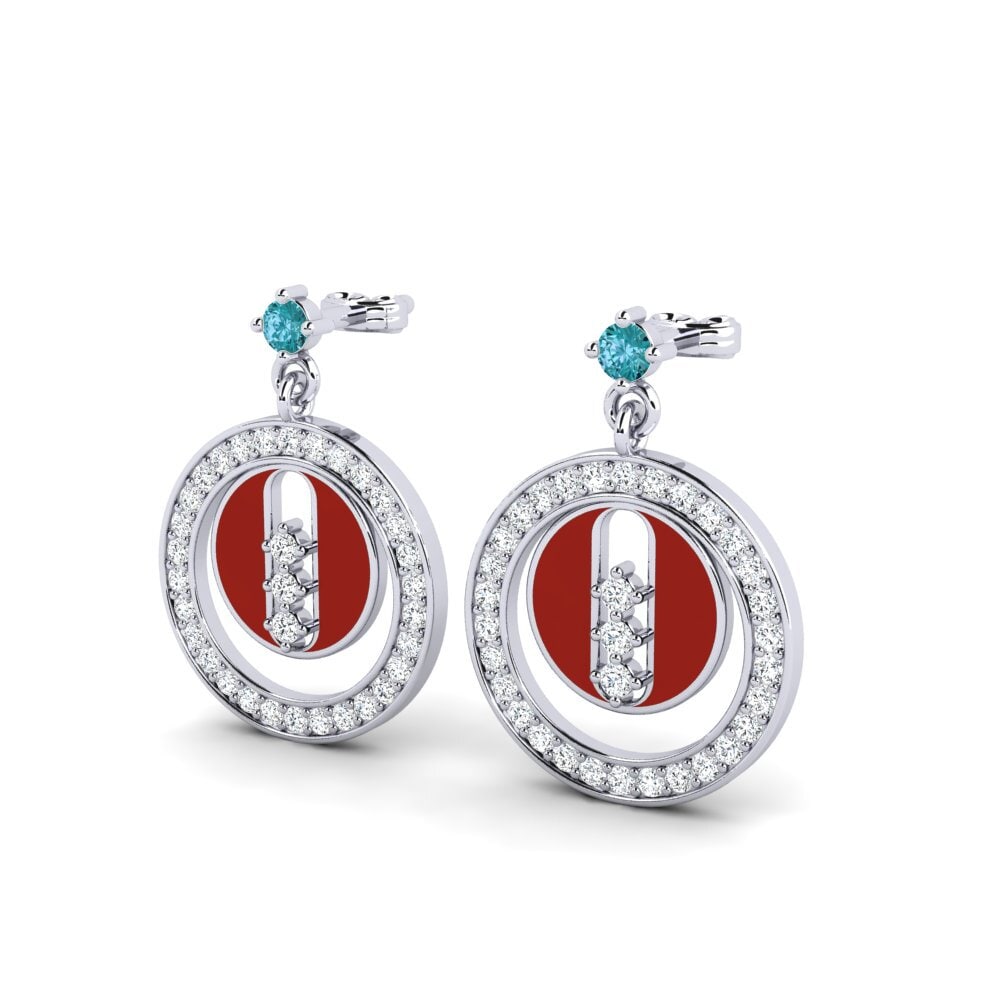 Diamante Azul Pendiente de mujer Sher
