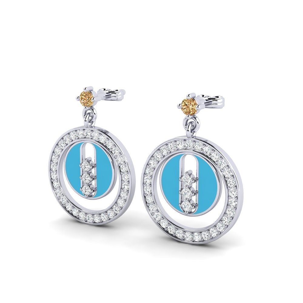 Diamante Marrón Pendiente de mujer Sher