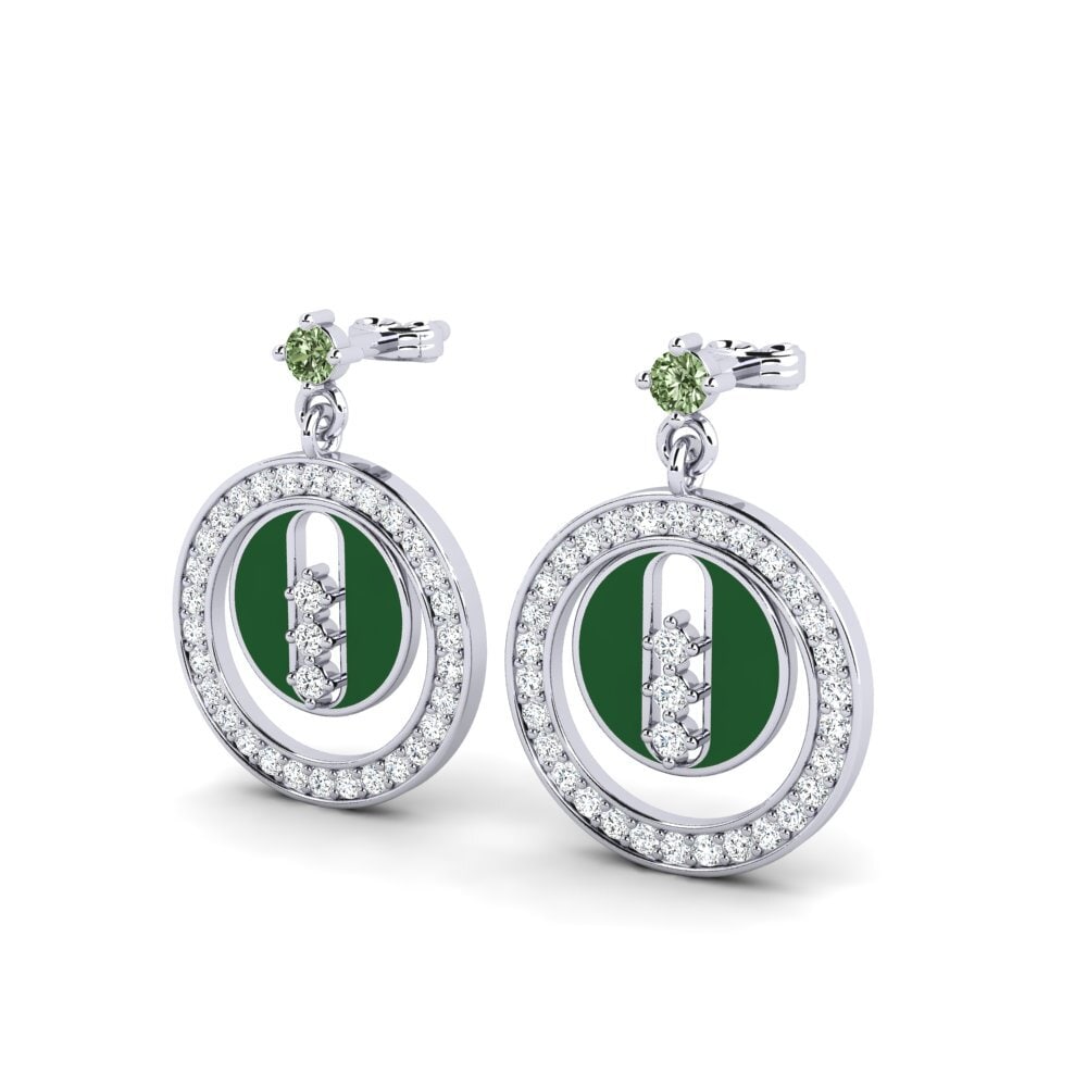 Diamante Verde Pendiente de mujer Sher