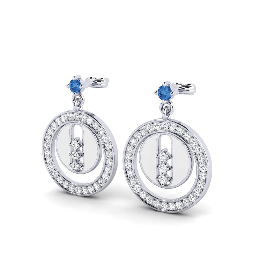 Dark Blue Zirconia Women's Earring Sher