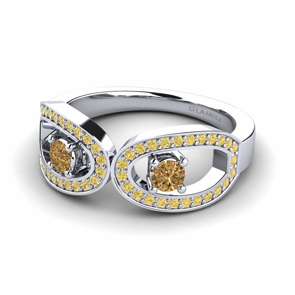 Diamante café Anillo Sherdin