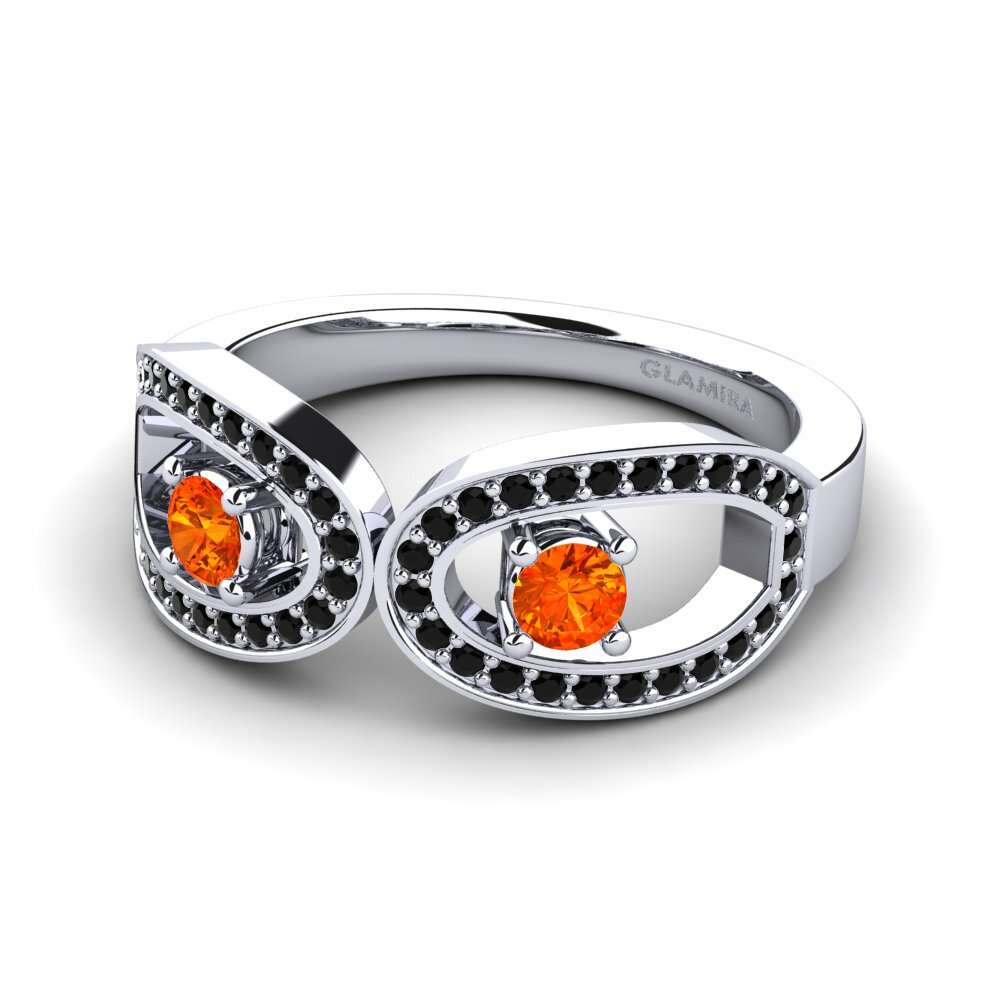 Orangefarbener Saphir Ring Sherdin