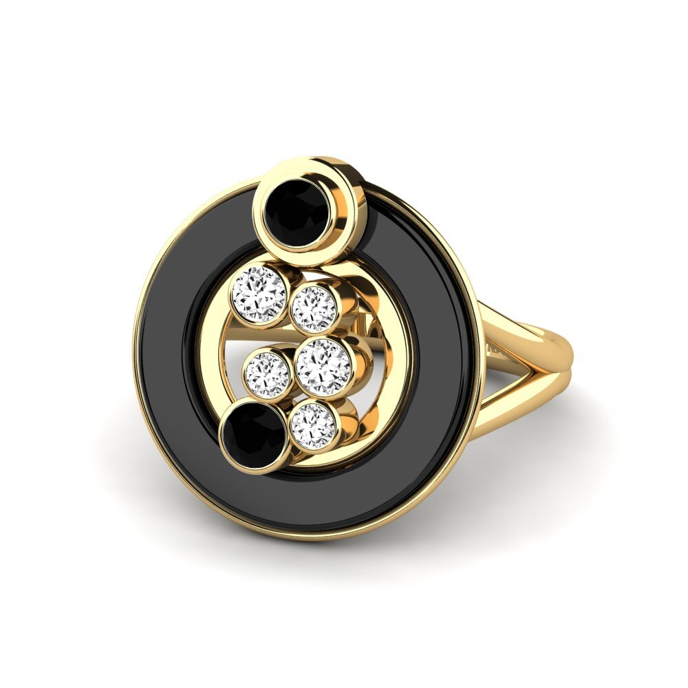 Schwarzer Onyx Ring Sherlyn