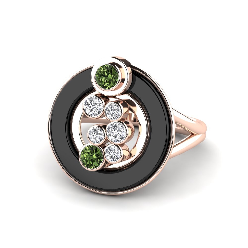 Saphir vert Bague Sherlyn
