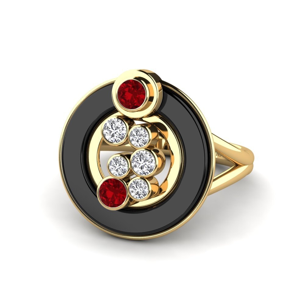 Roter Zirkonia Ring Sherlyn