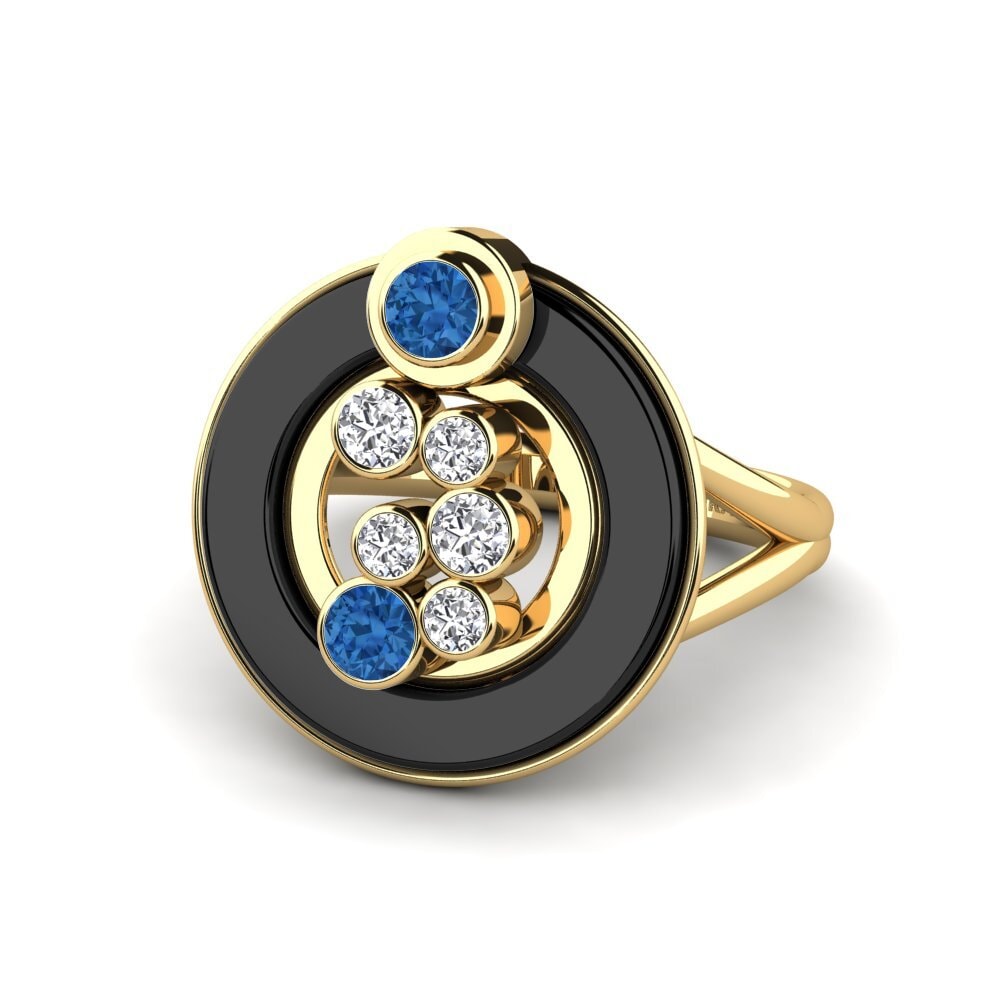 Dunkelblauer Zirkonia Ring Sherlyn
