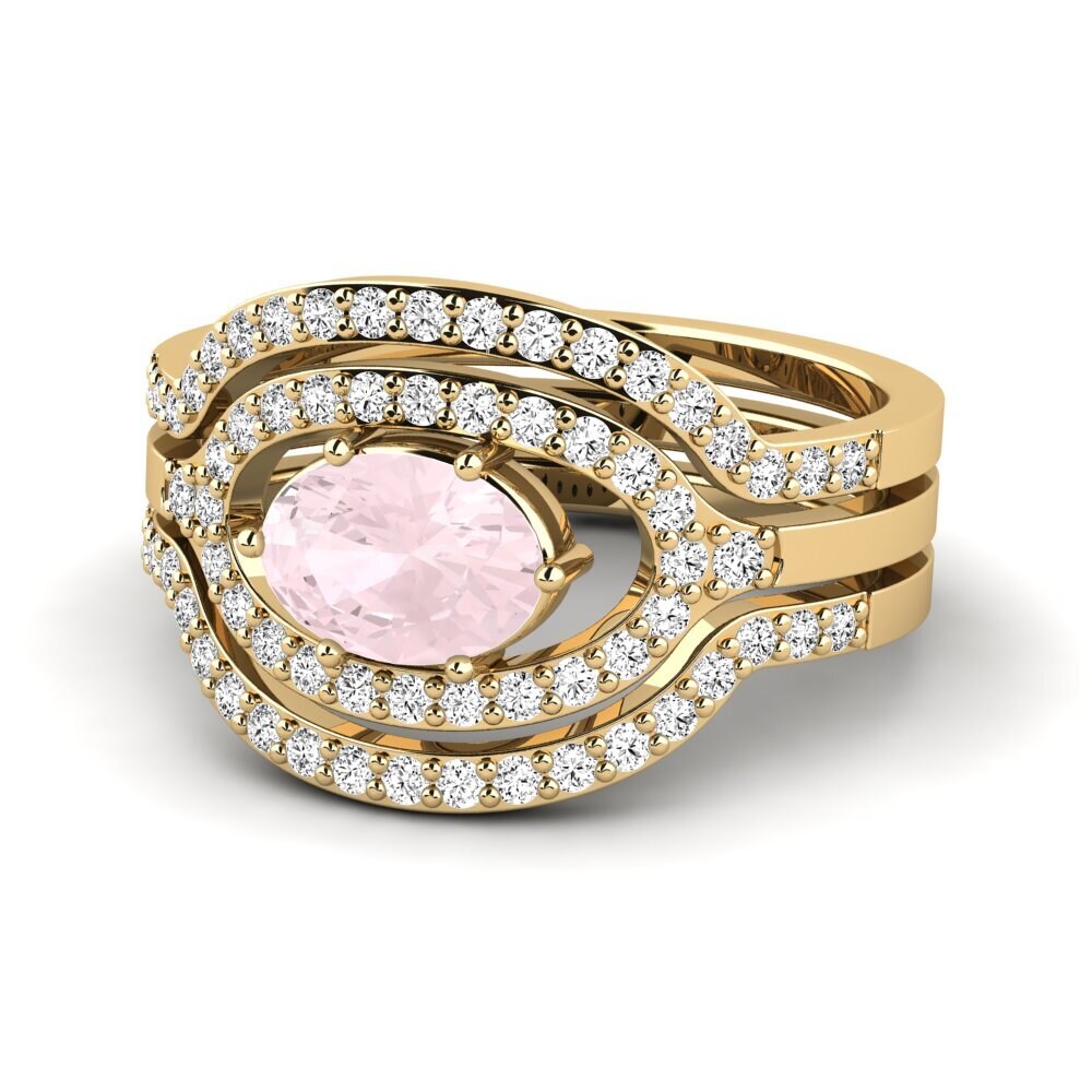Rosenquarz Ring Sherlyzs SET