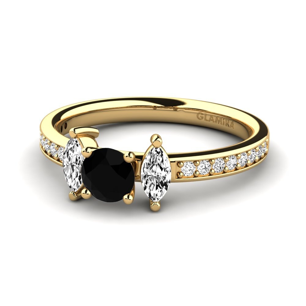 Black Onyx Engagement Ring Sherona