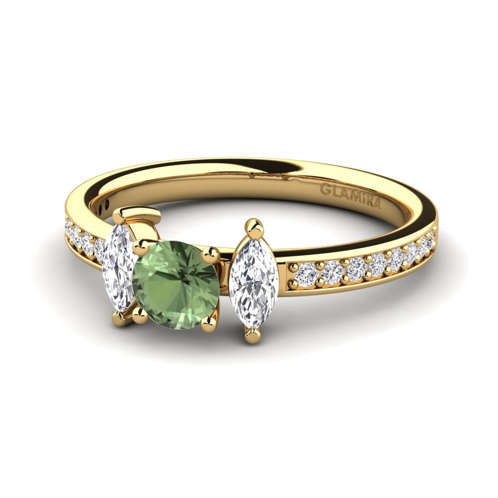 Green Sapphire Engagement Ring Sherona