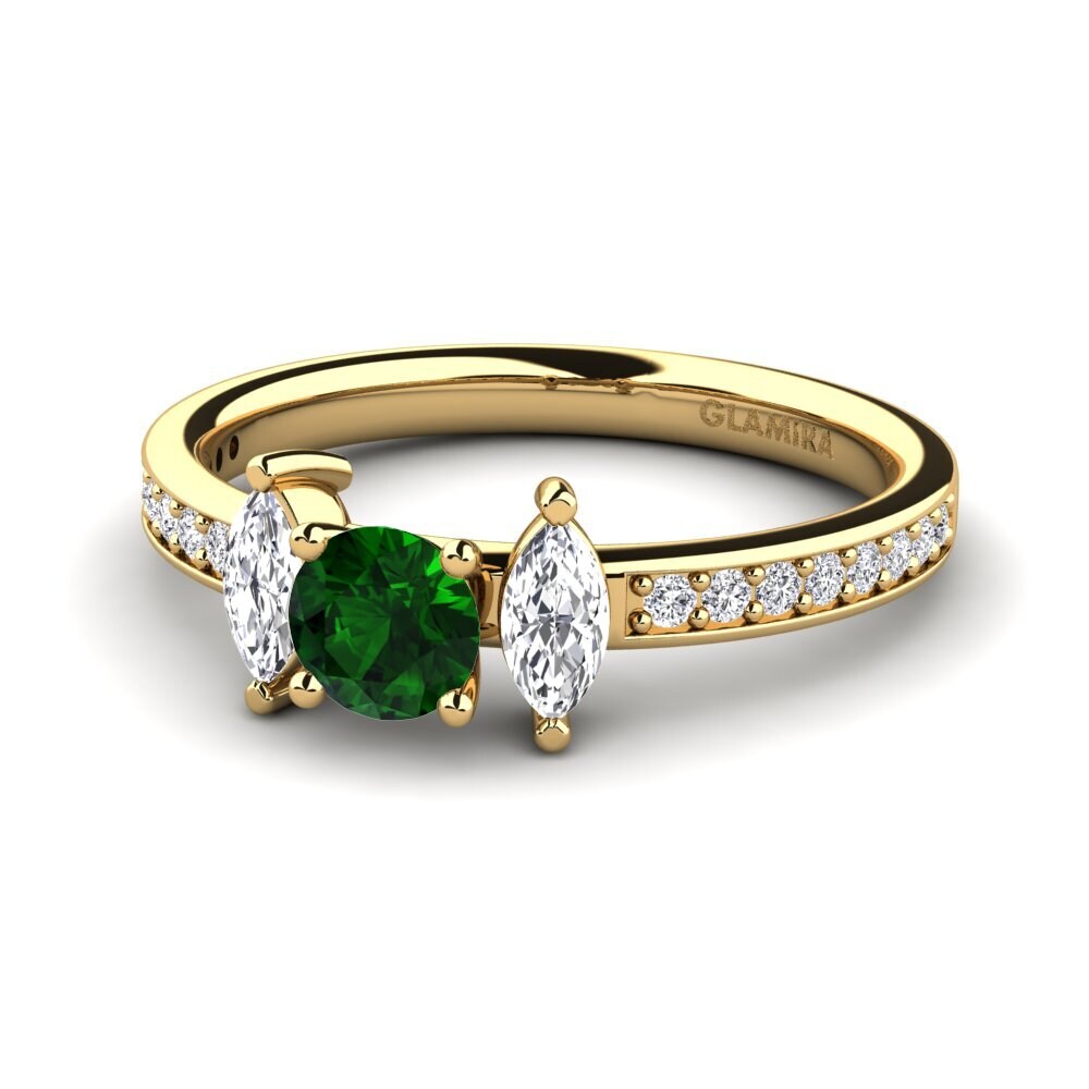 Green Tourmaline Engagement Ring Sherona