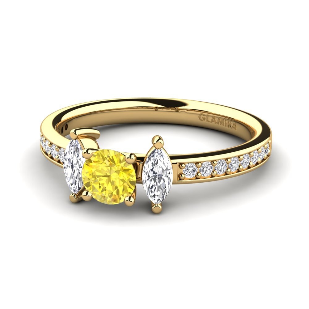 Yellow Sapphire Engagement Ring Sherona
