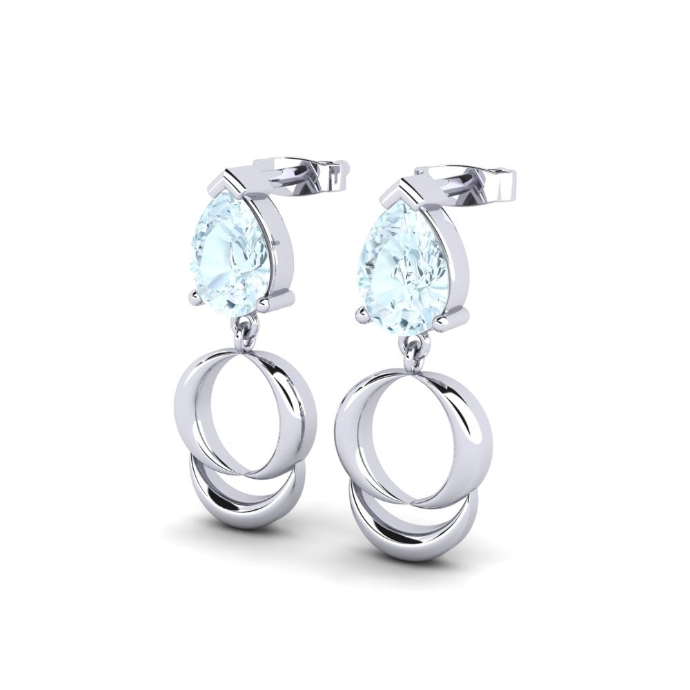 Aigue-marine Boucle d'oreille femme Shih