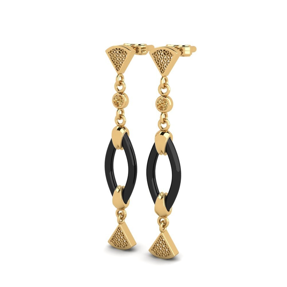 Diamante café Pendiente de mujer Shimek