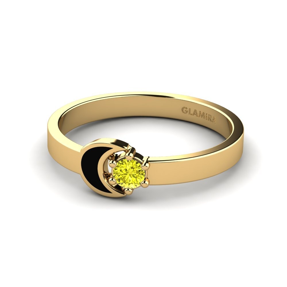Diamante Amarillo Anillo Shimkus