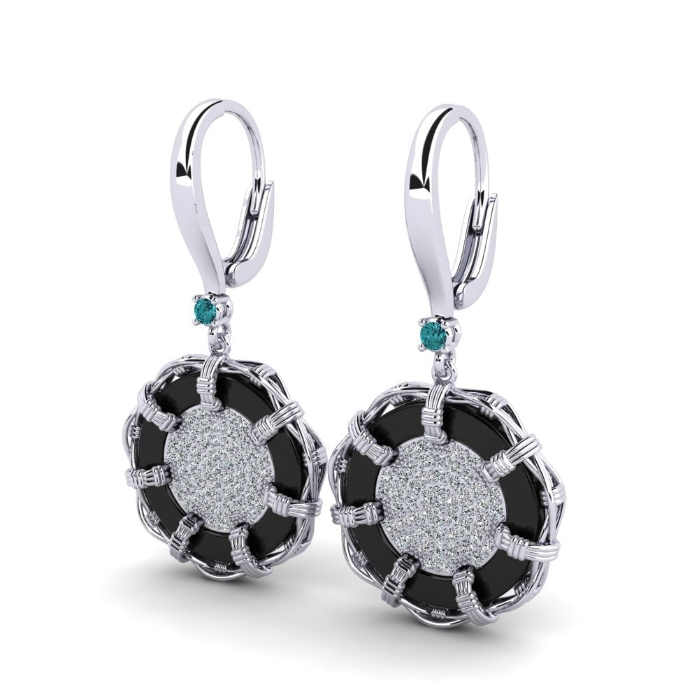 Diamante Azul Brincos Feminino Shirkey