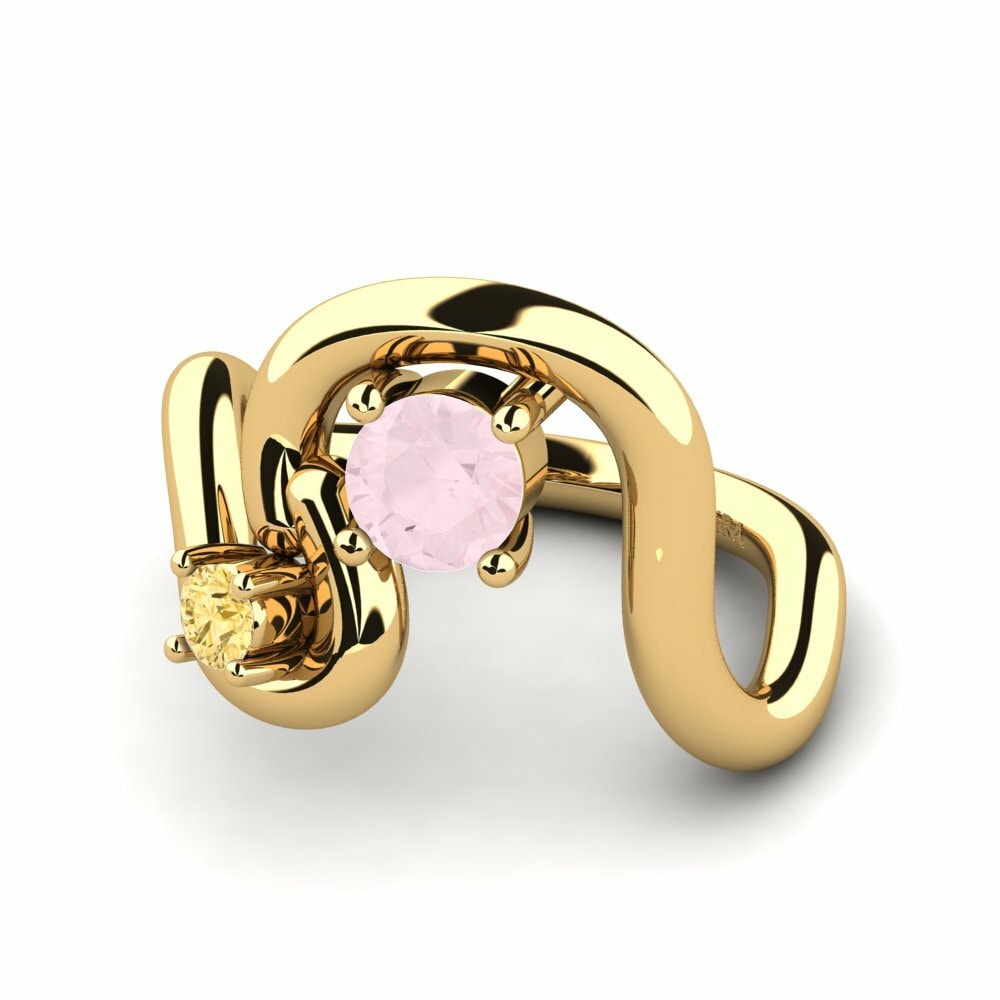 Anillo Shirlette Cuarzo rosa