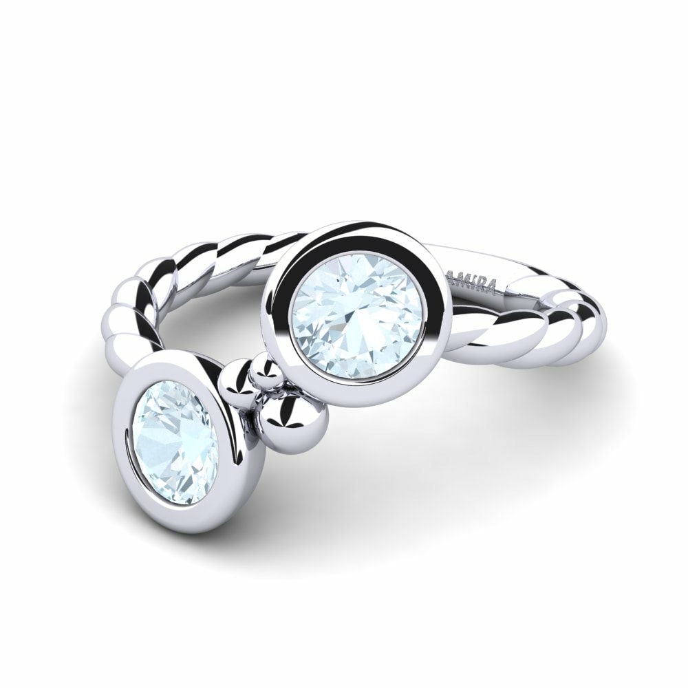 Swing Aquamarine Engagement Rings